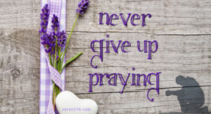 never give up praying